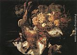 Jan Fyt Paintings - Still-life with Dog by Jan Fyt